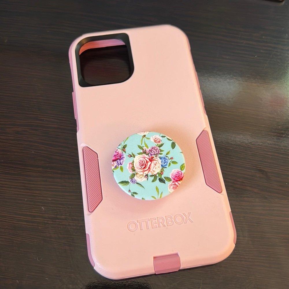 Otterbox Commuter Series for iPhone 12 Pro with floral Pop Socket